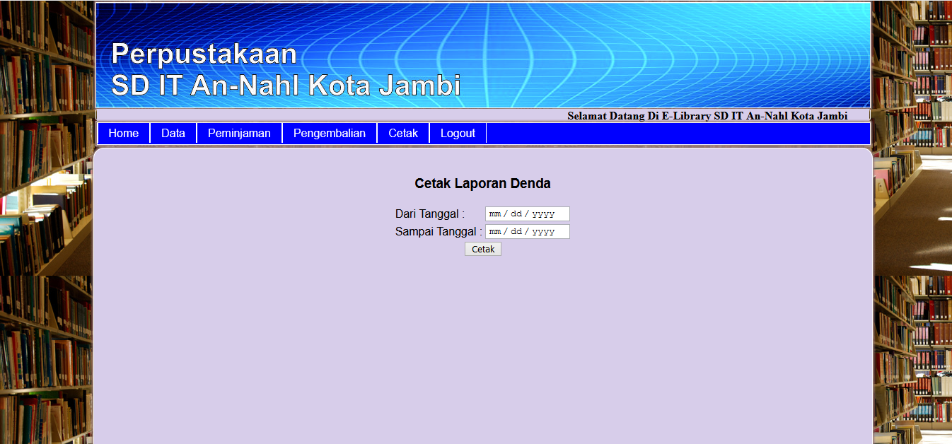 Source Code PHP Aplikasi Perpustakaan SD IT An-Nahl Kota Jambi